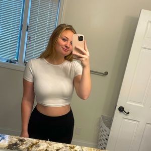 Wild Fable White Crop Top